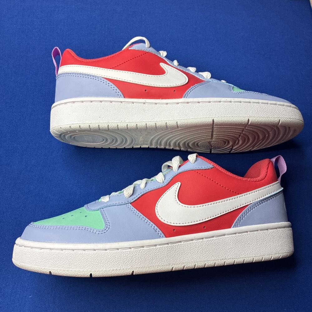 6.5Y | 8 WOMEN'S NIKE COURT BOROUGH LOW MULTICOLOR DV5456-400 SNEAKERS